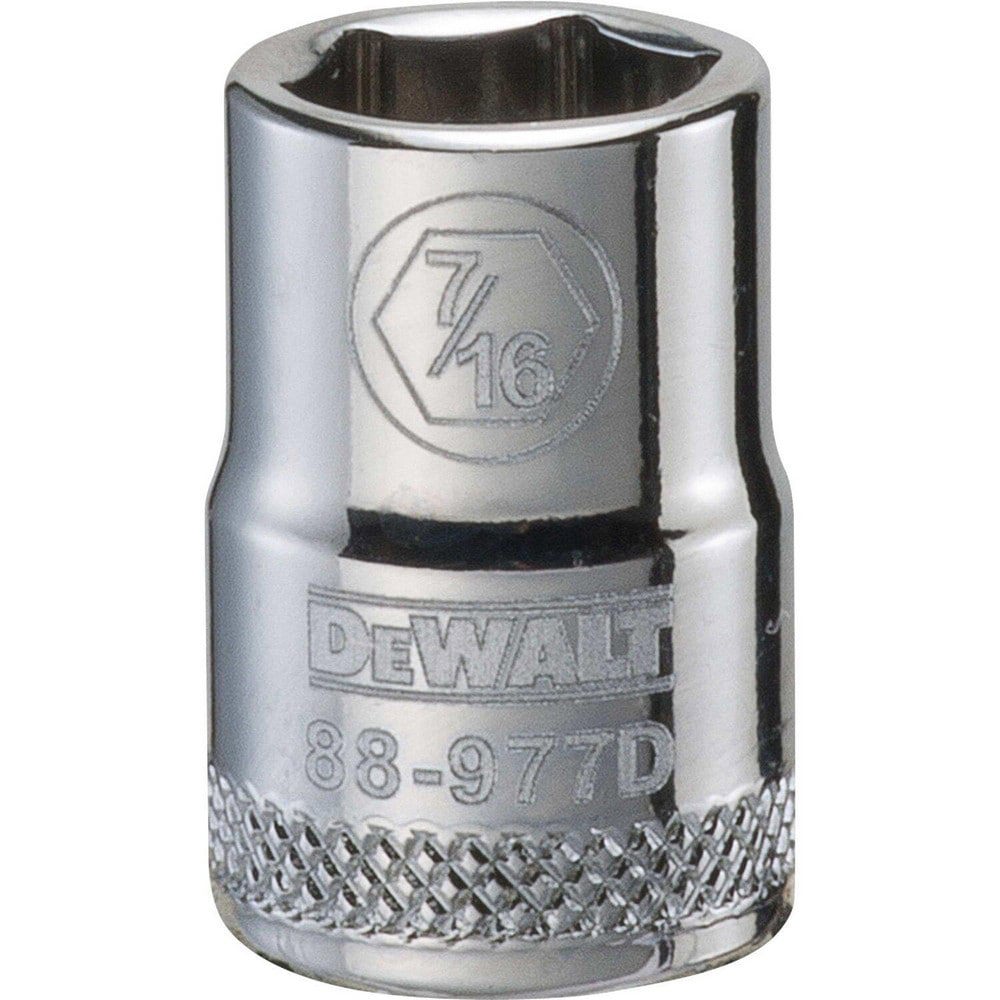 Hand Sockets; Socket Type: Standard ; Socket Size (Inch): 7/16 ; Drive Size: 3/8 ; Drive Style: Hex ; Number Of Points: 6 ; Overall Length (Inch): 1