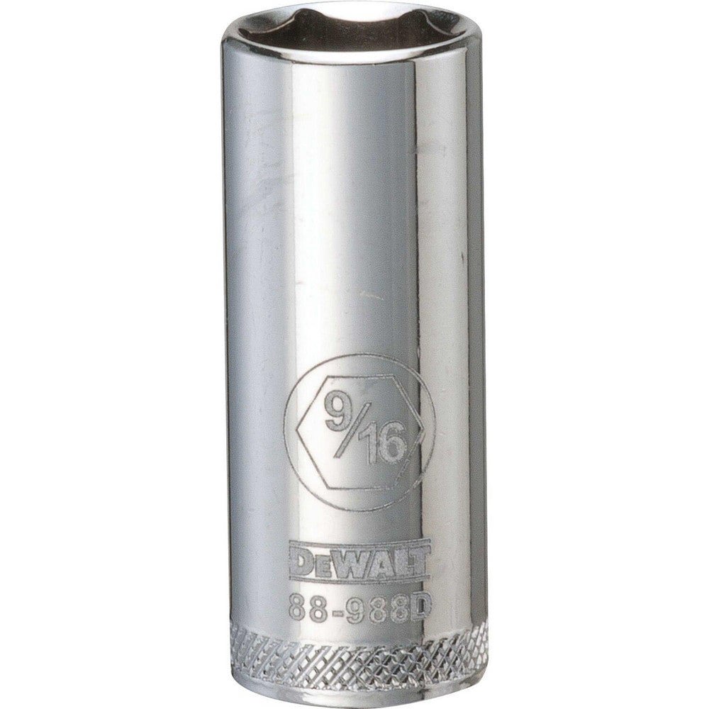 Hand Sockets; Socket Type: Deep ; Socket Size (Inch): 9/16 ; Drive Size: 3/8 ; Drive Style: Hex ; Number Of Points: 6 ; Overall Length (Inch): 1-31/32