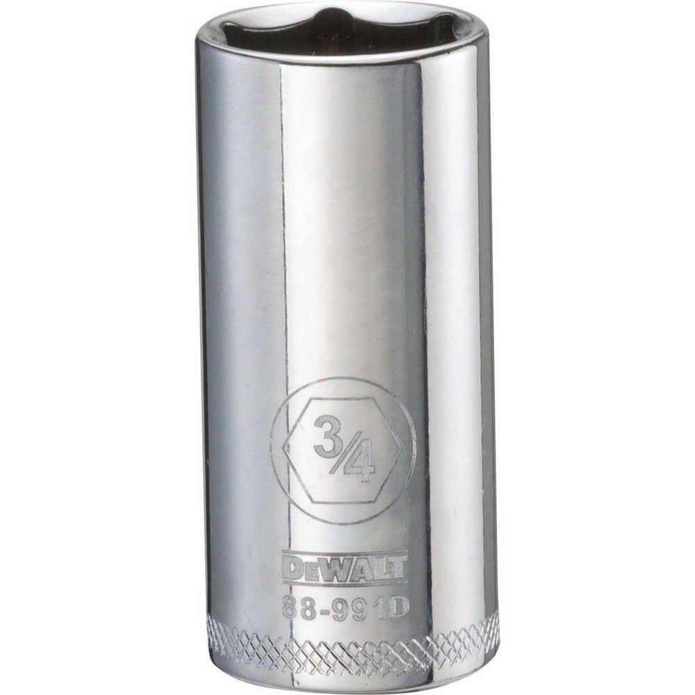 Hand Sockets; Socket Type: Deep ; Socket Size (Inch): 3/4 ; Drive Size: 3/8 ; Drive Style: Hex ; Number Of Points: 6 ; Overall Length (Inch): 1-31/32