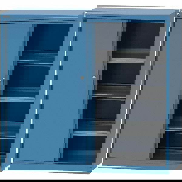 Sliding Door Storage Cabinet: 29-1/2