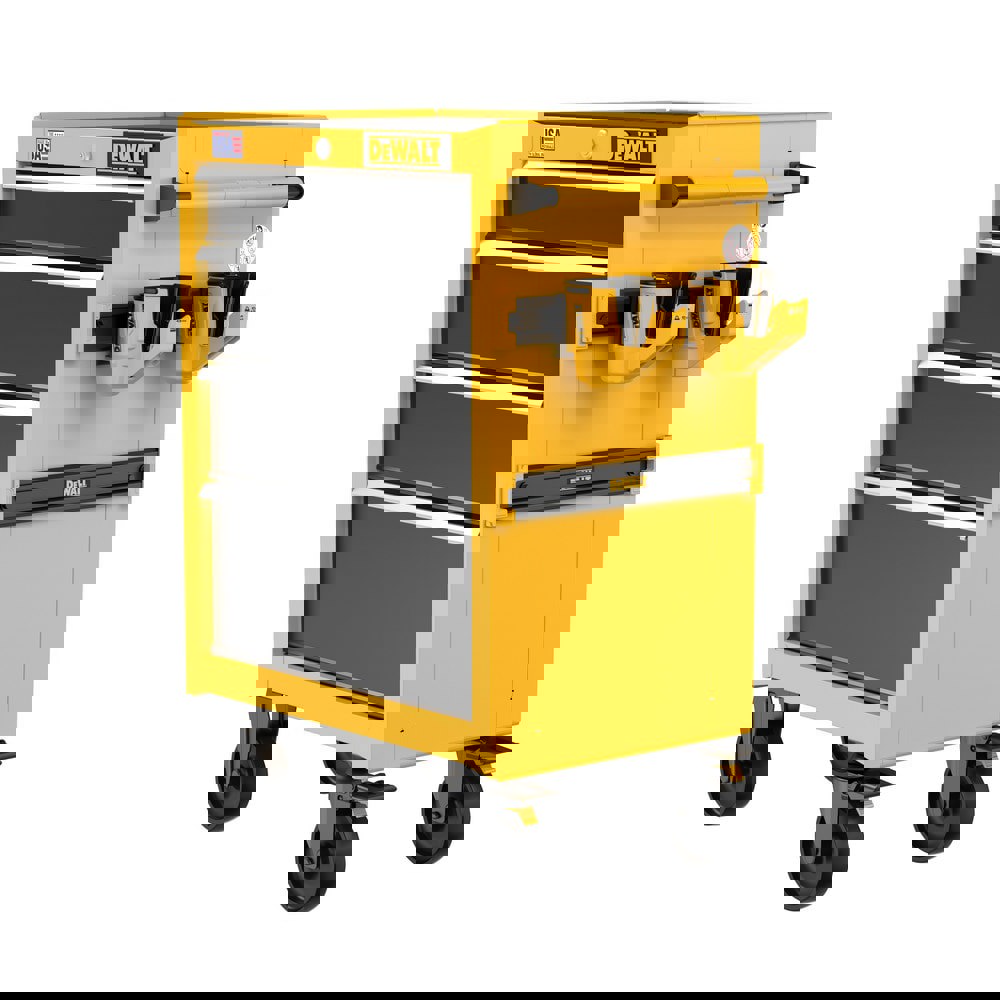 Tool Roller Cabinets; Drawers Range: 2 to 4 Drawers ; Overall Weight Capacity: 2000lb ; Top Material: Steel ; Color: Yellow ; Load Capacity Range: 1,000 - 1,399 Lbs. ; Locking Mechanism: Keyed