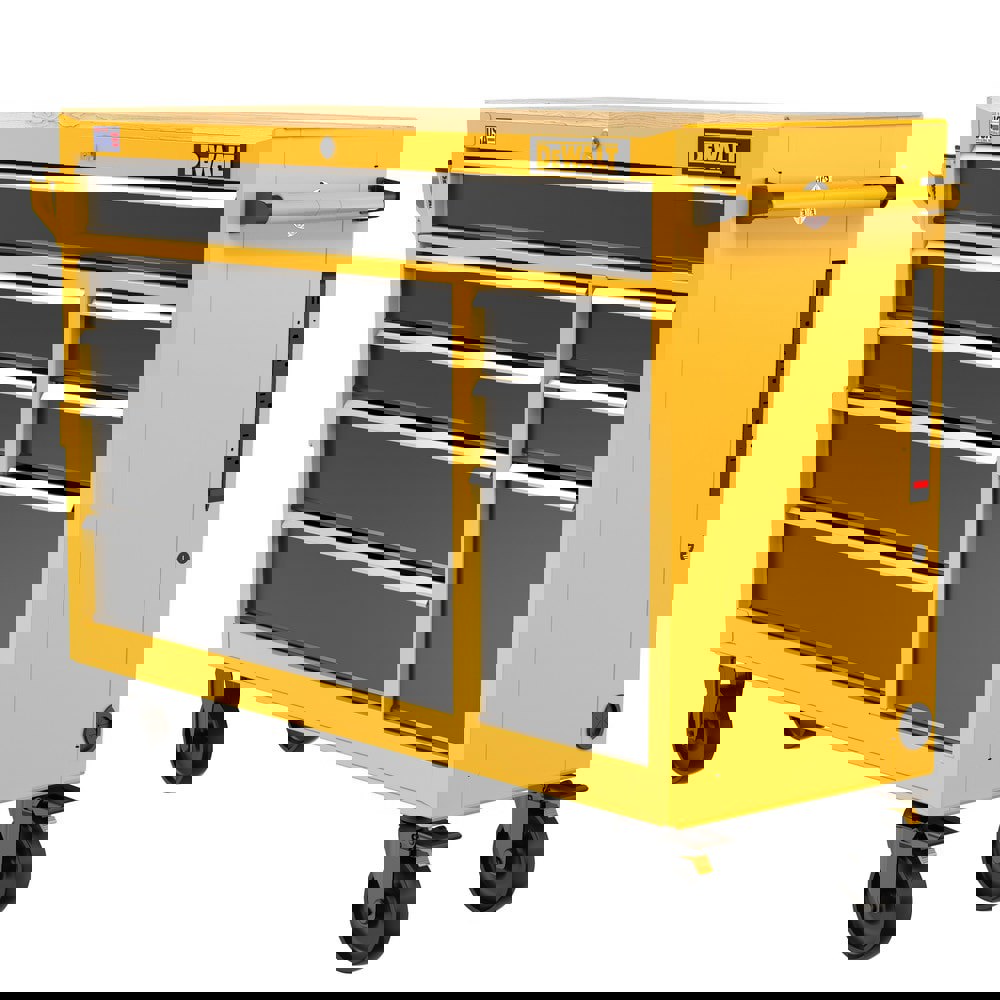 Tool Roller Cabinets; Drawers Range: 6 - 10 Drawers ; Overall Weight Capacity: 2000lb ; Top Material: Steel ; Color: Yellow ; Load Capacity Range: 1,000 - 1,399 Lbs. ; Locking Mechanism: Keyed