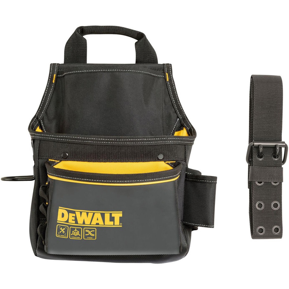Tool Pouches & Holsters; Holder Type: Tool Pouch ; Tool Type: Hammer; Screw Driver; Speed Square; Tape Measure; Utility Knife ; Closure Type: Buckle ; Material: Polyester ; Color: Black; Yellow ; Hand: Neutral
