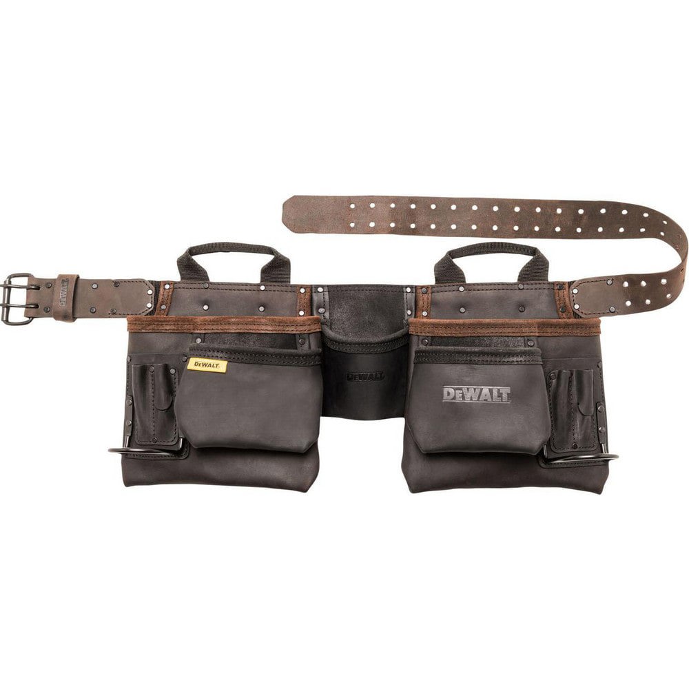 Tool Aprons & Tool Belts; Tool Type: Carpenter's Apron ; Minimum Waist Size: 33 ; Maximum Waist Size: 53 ; Material: Leather ; Number of Pockets: 11.000 ; Color: Brown