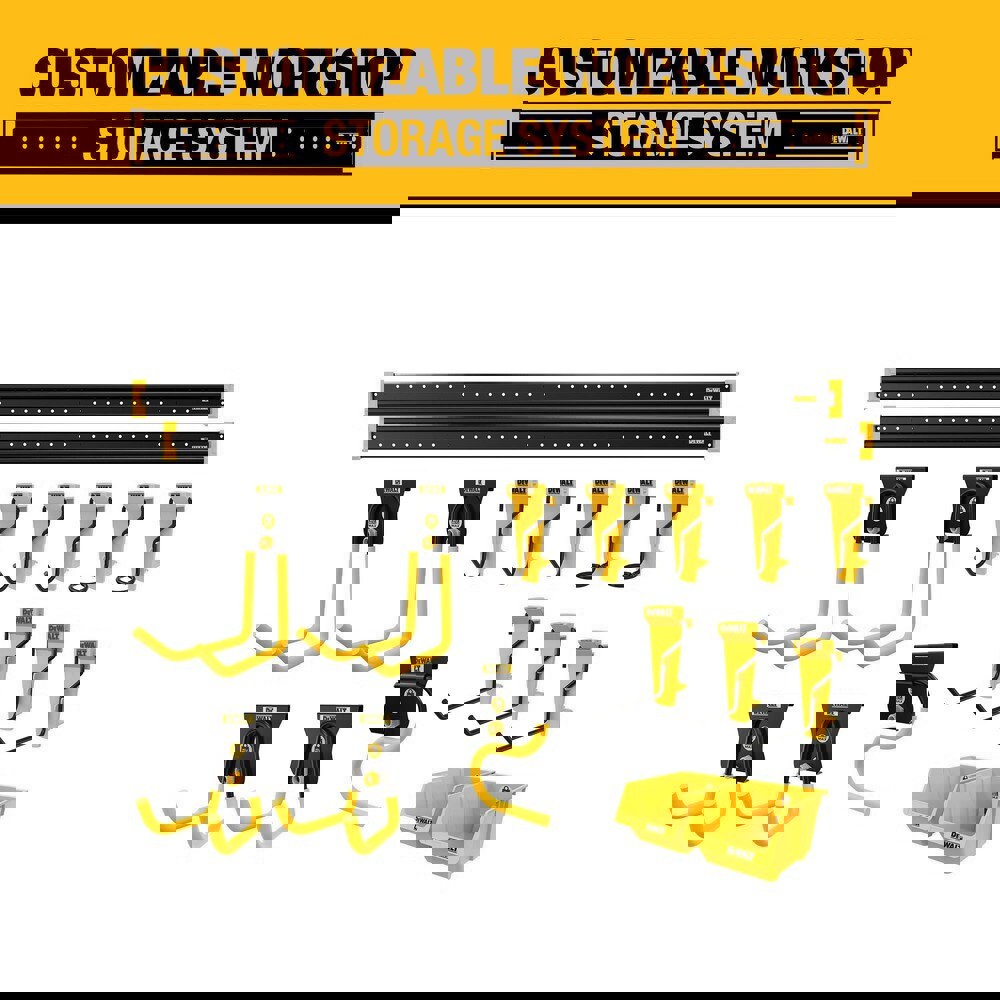 Pegboard Hook Sets; Set Type: Hooks ; Mount Type: Hanging ; For Use With: DEWALT Workshop ; Material: Steel; Plastic ; Number Of Pieces: 21