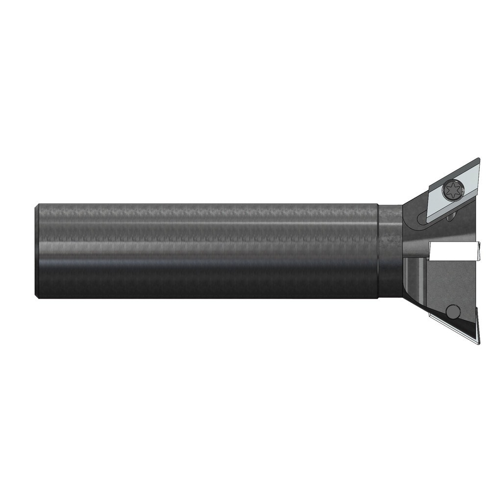 Indexable Dovetail Cutters; Included Angle: 20.00 ; Cutting Diameter: 1.0000 in ; Maximum Depth Of Cut: 0.4300in ; Shank Type: Cylindrical ; Shank Diameter: 0.6250 ; Compatible Insert Style: Di60