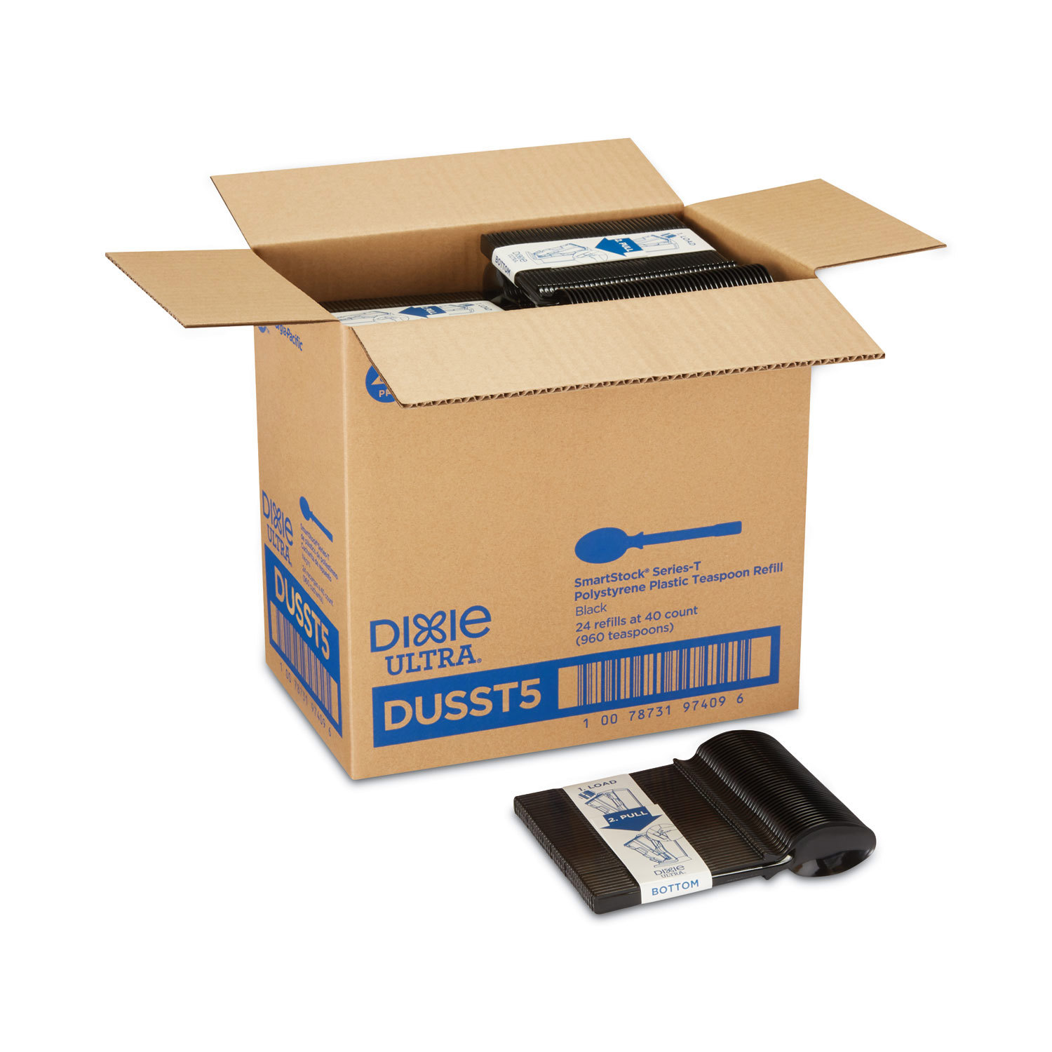 Paper & Plastic Cups, Plates, Bowls & Utensils; Flatware Type: Teaspoon ; Material: Plastic ; Color: Black ; Disposable: Yes ; UNSPSC Code: 48101919