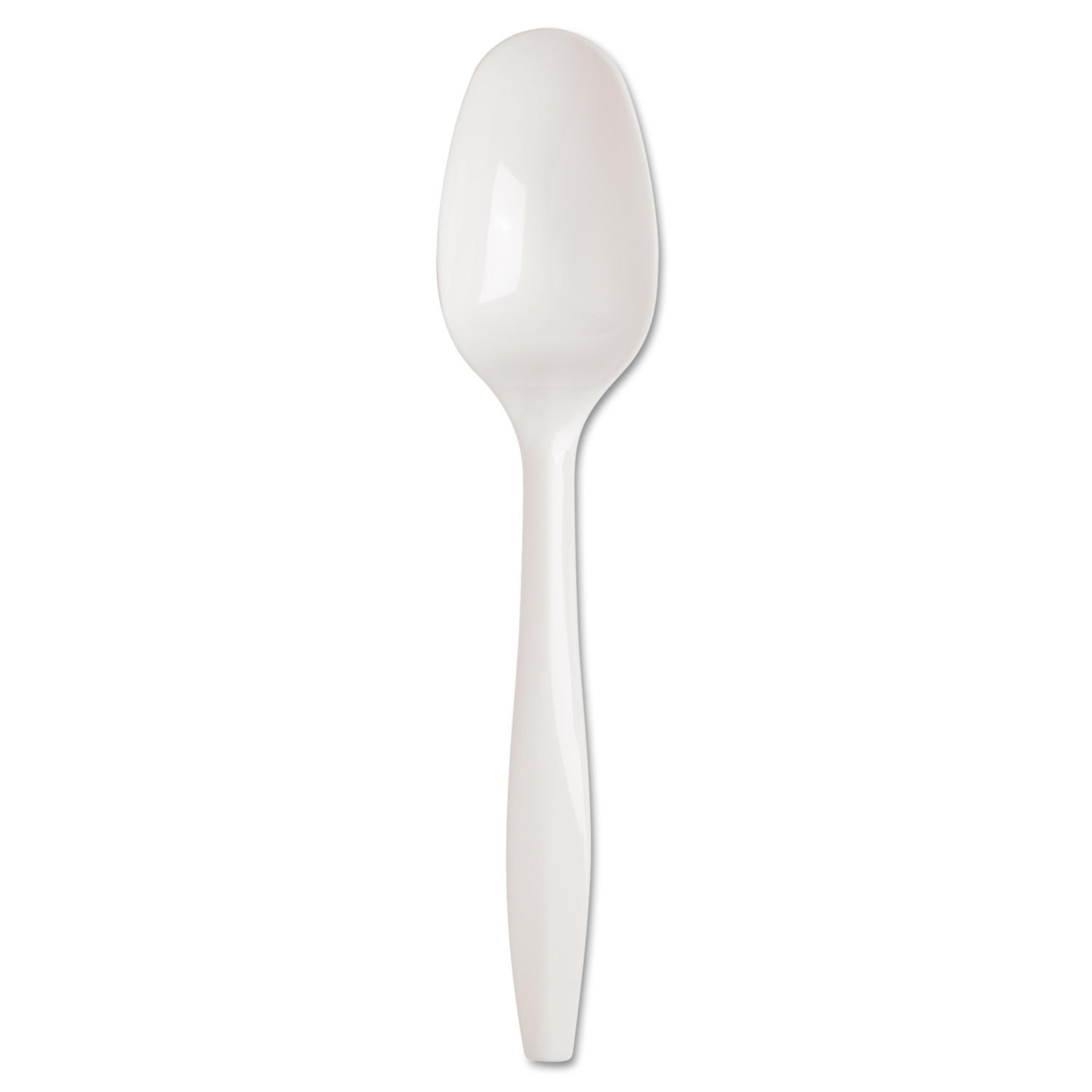 SmartStock Plastic Cutlery Refill, 5.5in, Teaspoon, White, 40/Pack, 24 Packs/Case