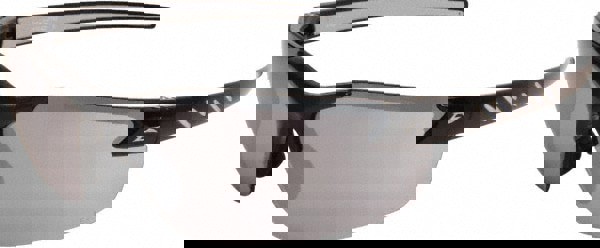 Safety Glasses: Scratch-Resistant, Polycarbonate, Silver Lenses, Frameless