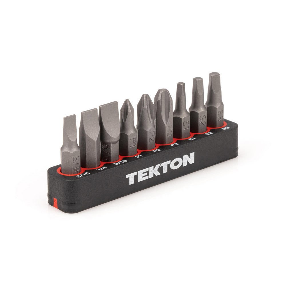 9-pc. 1/4 in. Hex Insert Bit Set (Slotted/Phillips/Square) Holder