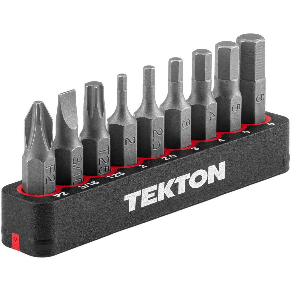 Screwdriver Bit Sets; Set Type: Bicycle Bit ; Tip Type: Hex; Phillips; Slotted; Torx ; Container Type: Plastic Holder ; Drive Size: 0.25in ; Insulated: No ; Number Of Pieces: 9