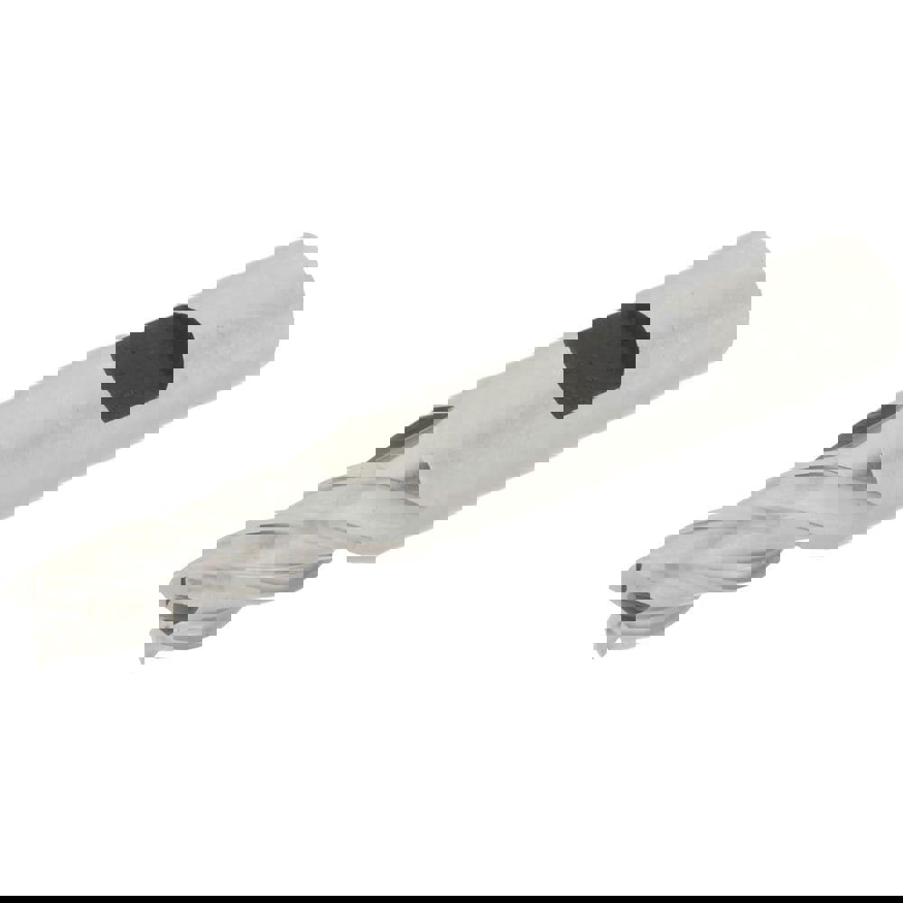 Square End Mill: 9/32'' Dia, 3/4'' LOC, 3/8'' Shank Dia, 2-1/2'' OAL, 4 Flutes, High Speed Steel