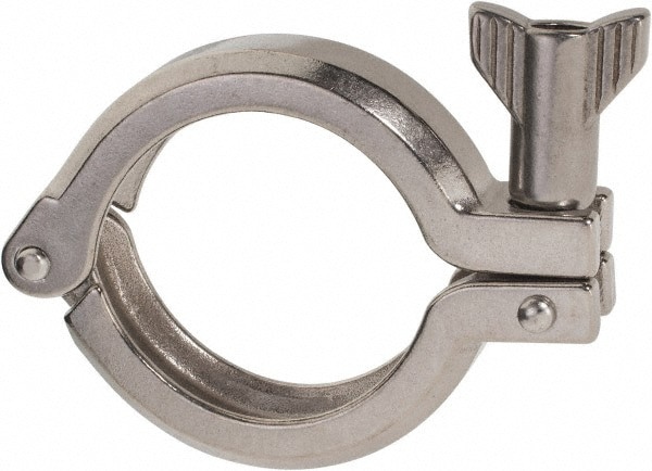 Sanitary Stainless Steel Pipe Clamp with Wing Nut: 2