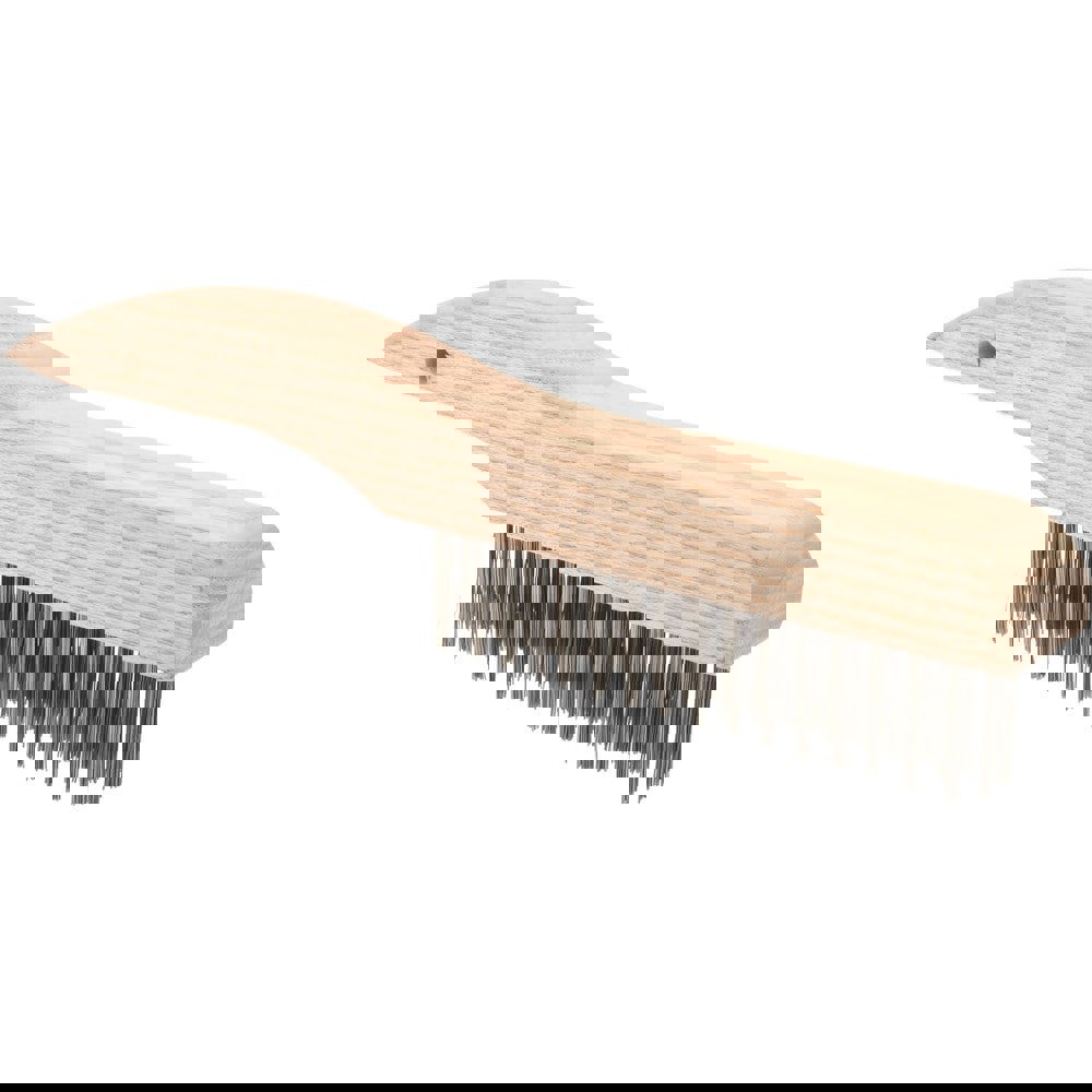 Scratch Brush, 4 Rows, 16 Columns, Stainless Steel