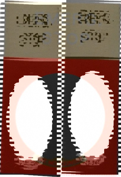 Rectangular, Aluminum Legend Plate - Emergency Stop