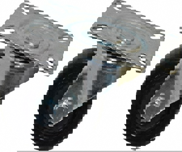 Swivel Top Plate Caster: Hard Rubber, 3