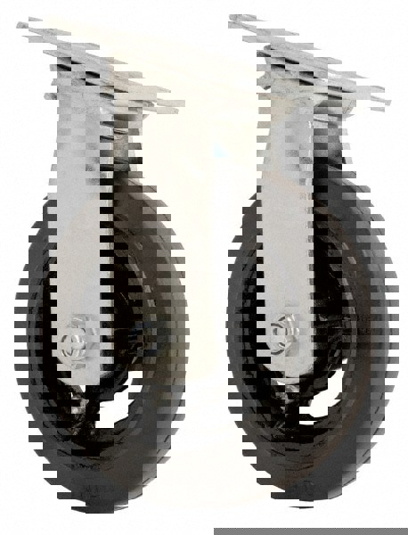 Swivel Top Plate Caster: Rubber, 6