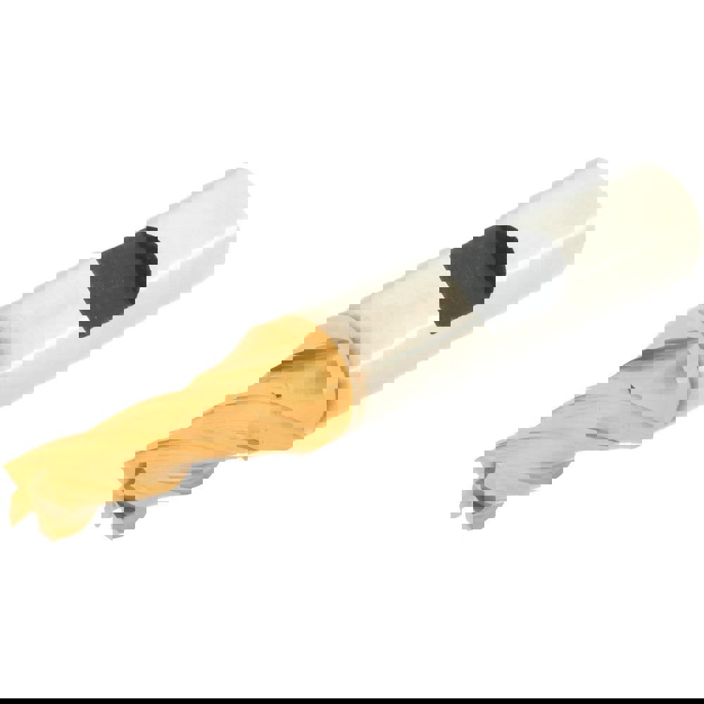 Square End Mill: 1/4'' Dia, 5/8'' LOC, 3/8'' Shank Dia, 2-7/16'' OAL, 4 Flutes, Cobalt