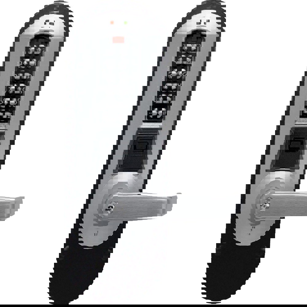 Lever Locksets; Lockset Type: Rim Exit Trim with Keypad ; Key Type: Schlage C ; Back Set: 2-3/4 (Inch); Cylinder Type: Schlage C Keyway ; Material: Metal ; Door Thickness: 1 3/8 - 1 3/4