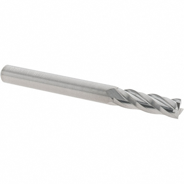 Square End Mill: 4 Flutes, Solid Carbide