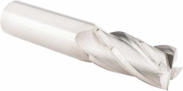 Square End Mill: 4 Flutes, Solid Carbide