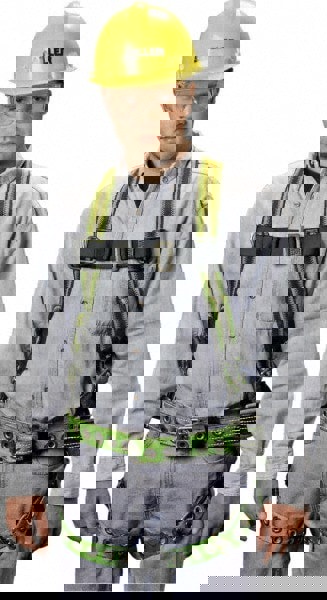 Fall Protection Harnesses: 400 Lb, Back and Side D-Rings Style, Size Universal