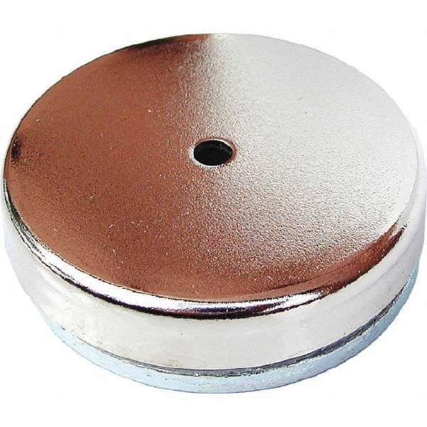 Ceramic Pot Magnets; Diameter (Inch): 2.6300; 2.63 in; Height (Inch): 0.38 in; Height (mm): 0.38 in; Average Pull Force (Lb.): 82 lb; 37.27 kg; 82; Color: Silver; Insulation Material: Epoxy Resin; Height (Decimal Inch): 0.38 in; Average Pull Force (kg): 8