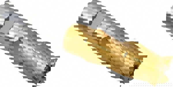 Square End Mill: 11/16'' Dia, 1-5/8'' LOC, 5/8'' Shank Dia, 3-3/4'' OAL, 4 Flutes, High Speed Steel