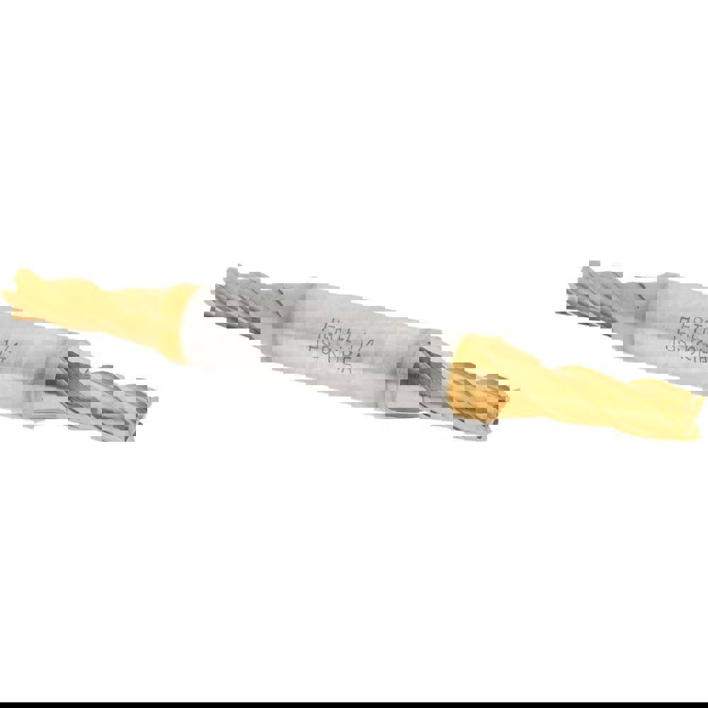 Square End Mill: 1/4'' Dia, 5/8'' LOC, 3/8'' Shank Dia, 3-3/8'' OAL, 4 Flutes, High Speed Steel