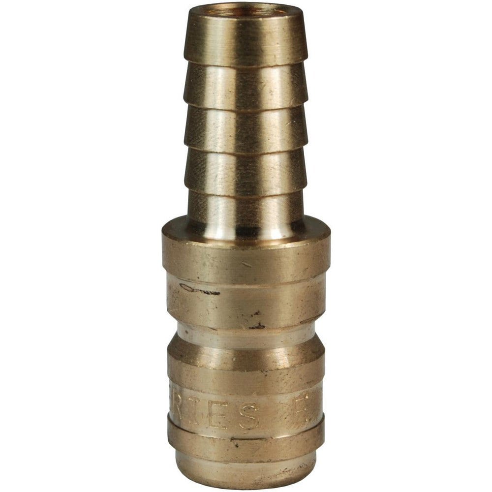 Hydraulic Hose Fittings & Couplings; Type: E-Series Straight Through Hose Barb Plug ; Fitting Type: Male Plug ; Hose Inside Diameter (Decimal Inch): 1.0000 ; Hose Size: 1 ; Material: Brass ; Thread Type: NPTF