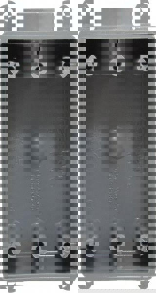 Electrical Junction Box: Polyvinylchloride, Rectangle, 5.7