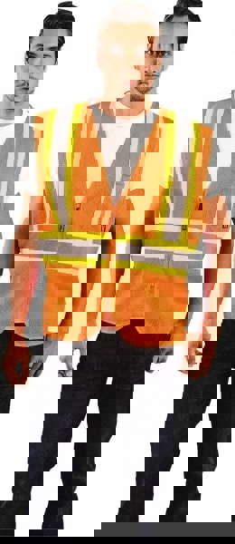 High Visibility Vest: 2X-Large, General Purpose Vest, ANSI Class 2