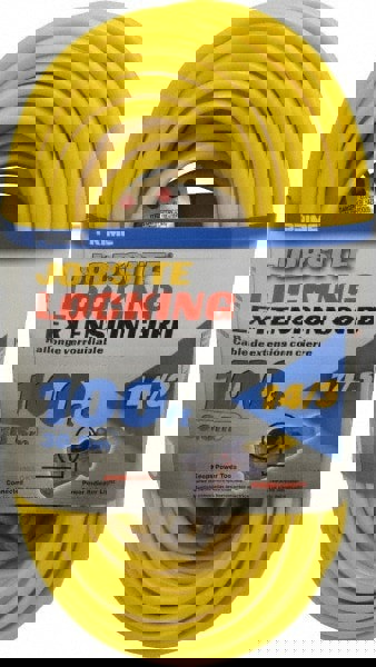 100', 14/3 Gauge/Conductors, Yellow Outdoor Extension Cord