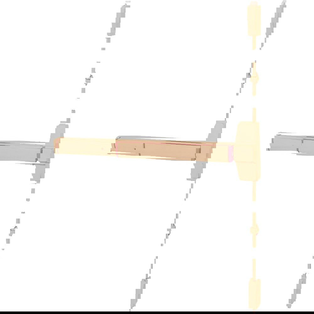 Vertical Bars; Type: Surface Vertical Rod Exit Device ; Rating: Panic Rated ; Hand: Right Hand Reverse ; Minimum Door Width: 30 (Inch); Maximum Door Width: 36.000 (Inch); Grade: 1