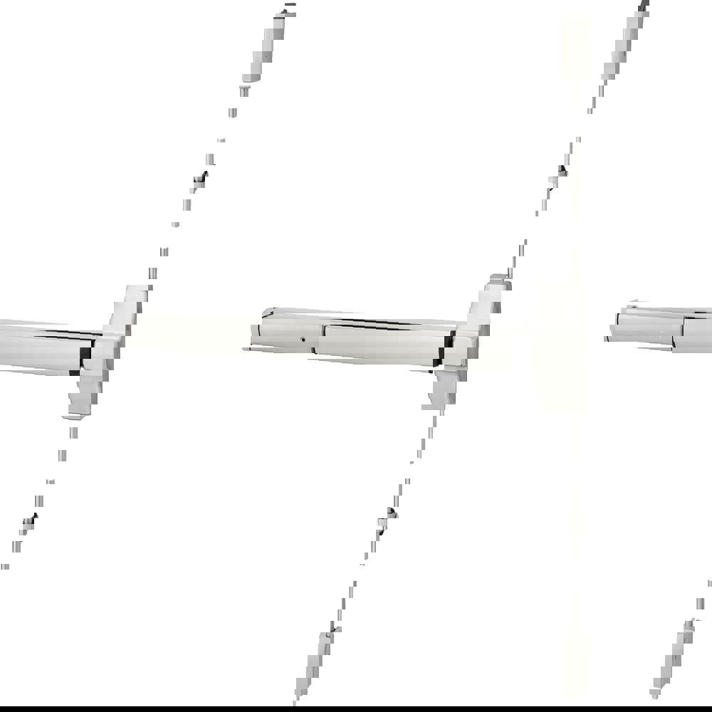 Vertical Bars; Type: Surface Vertical Rod ; Rating: Non Rated ; Hand: Reversible ; Minimum Door Width: 2.5 (Inch); Maximum Door Width: 3.000 (Inch); Finish Coating: Satin Stainless Steel