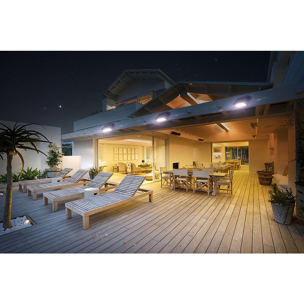 Motion Sensing Light Fixtures; Detection Angle: 1500 ; Number of Heads: 1 ; Detection Distance (Feet): 30ft ; Lamp Type: LED ; Mounting Type: Wall ; Housing Material: Aluminum