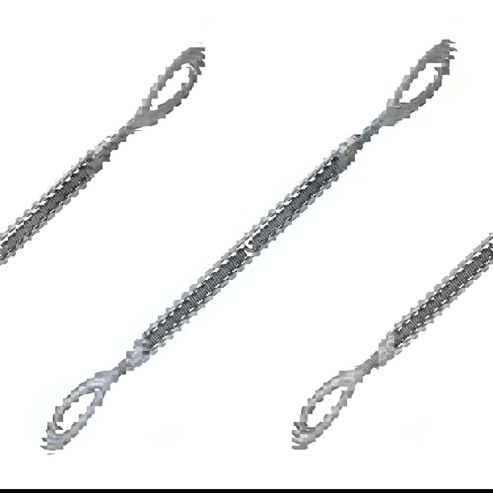 Turnbuckles; Turnbuckle Type: Eye & Eye ; Thread Size: 5/16-4.5 in ; Turn-up: 4.5 ; Material: Steel ; Material Grade: Galvanized Steel ; Finish: Galvanized