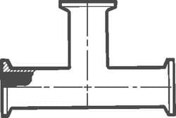 Sanitary Stainless Steel Pipe Tee: 2-1/2