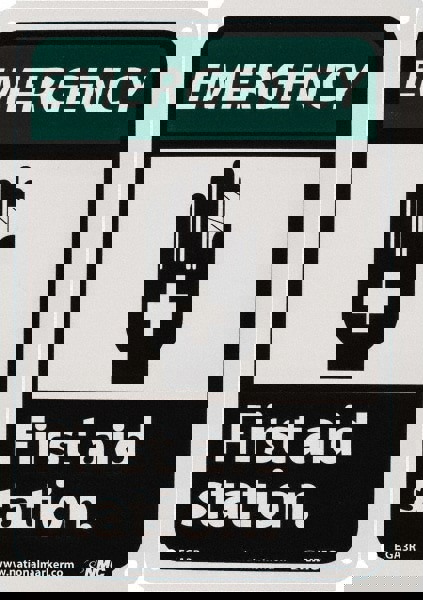 First Aid Sign: Rectangle, 