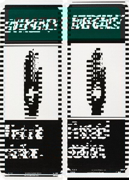 First Aid Sign: Rectangle, 