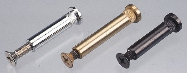 #12-24 Thread Screw & Barrel, Flat Head, Phillips Drive, Brass Tamper Resistant Security Sex Bolt & Binding Post