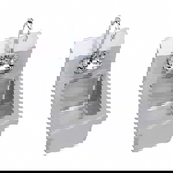 Hand Sink: Wall Mount, Manual Faucet, 3 Stainless Steel