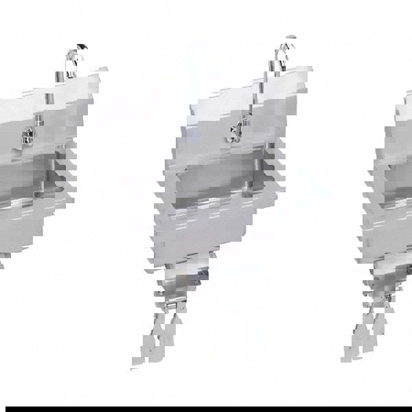 Hand Sink: Wall Mount, Knee Valve Faucet, 3 Stainless Steel