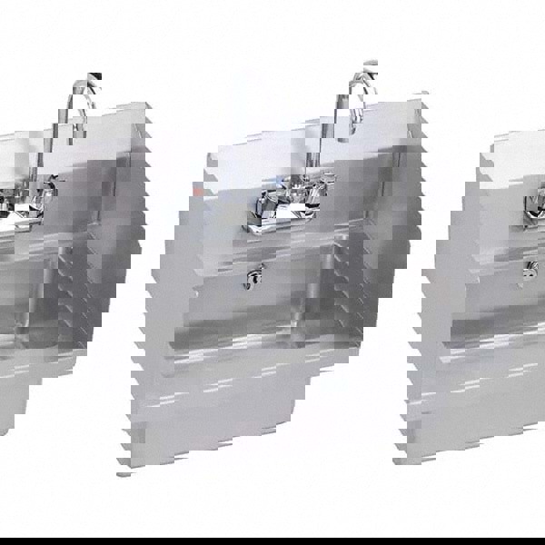 Hand Sink: Wall Mount, Manual Faucet, 3 Stainless Steel