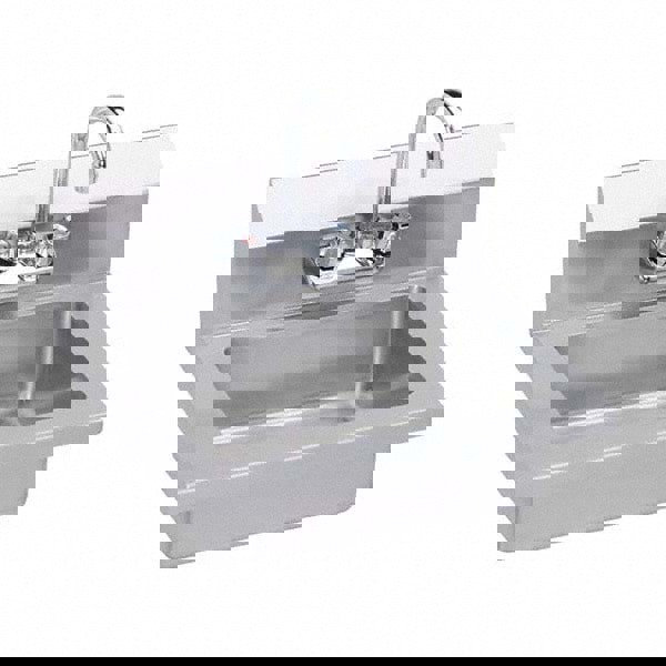 Hand Sink: Wall Mount, Manual Faucet, 3 Stainless Steel