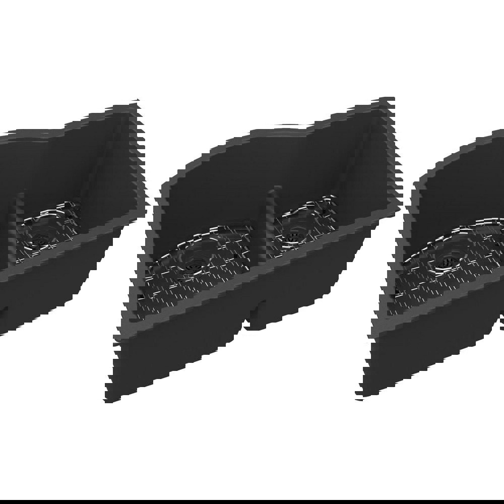 Sinks; Type: Undermount with Aqua Divider ; Mounting Location: Countertop ; Number Of Bowls: 2 ; Material: Quartz ; Faucet Included: No ; Faucet Type: No Faucet