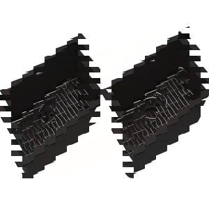 33 in. Undermount Composite Single Bowl Kitchen Sink in Black