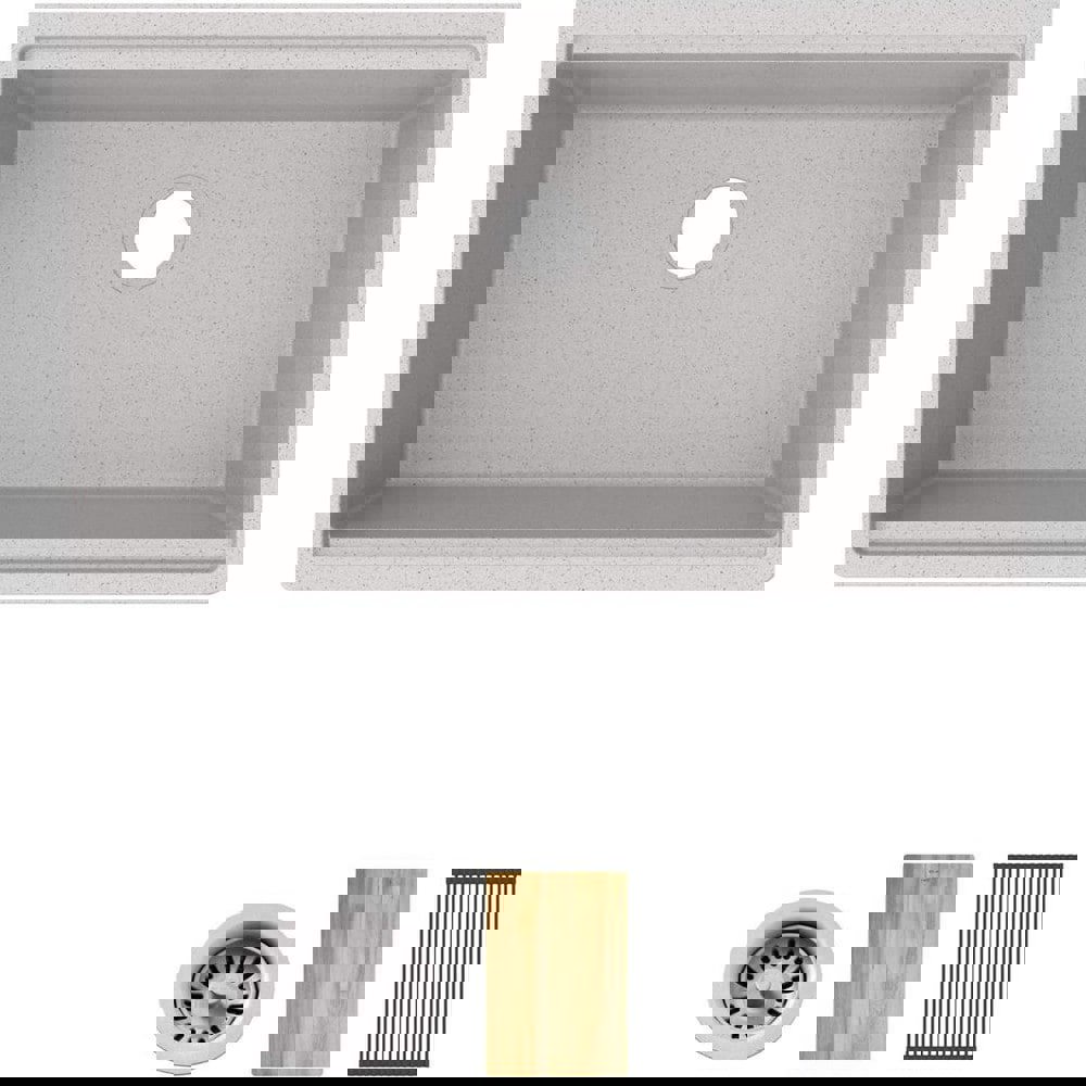 Sinks; Type: Quartz Workstation Sink Kit ; Mounting Location: Undermount ; Number Of Bowls: 1 ; Material: Quartz ; Faucet Included: No ; Faucet Type: No Faucet