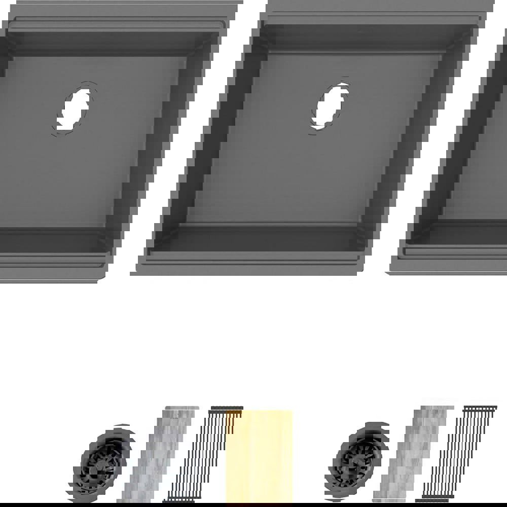 Sinks; Type: Quartz Workstation Sink Kit ; Mounting Location: Undermount ; Number Of Bowls: 1 ; Material: Quartz ; Faucet Included: No ; Faucet Type: No Faucet