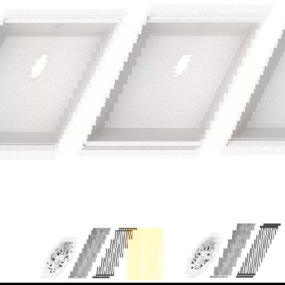 Sinks; Type: Quartz Workstation Sink Kit ; Mounting Location: Undermount ; Number Of Bowls: 1 ; Material: Quartz ; Faucet Included: No ; Faucet Type: No Faucet